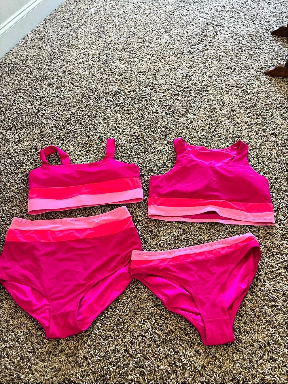 Kiava Color Block Bikini - Two Sets in Pink